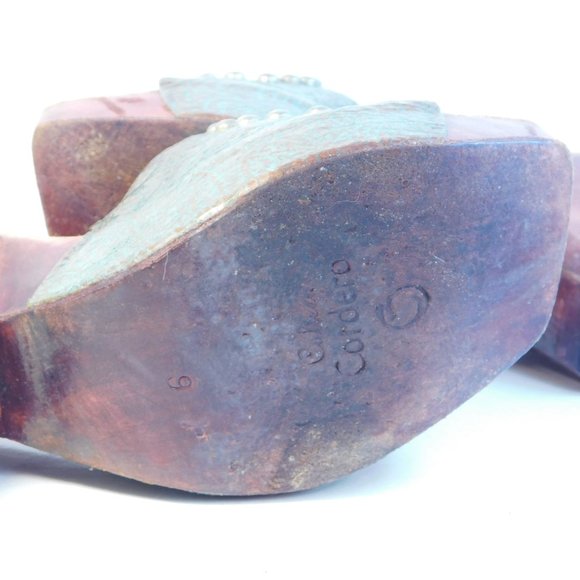 Calleen Cordero Clogs Mules Blue Studded - Picture 5 of 7